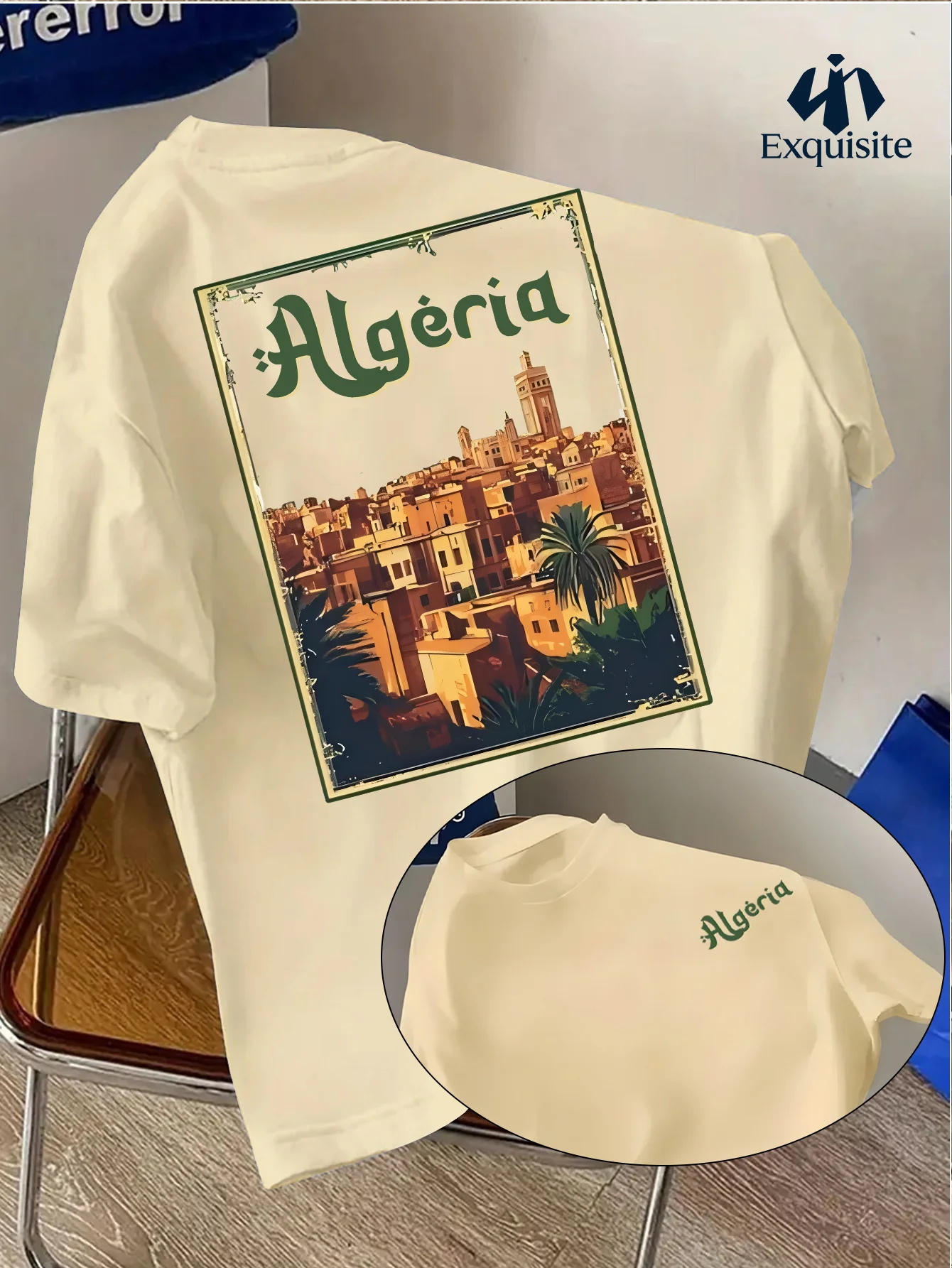Maghreb-style Men's Summer Fashion T-shirt with The 