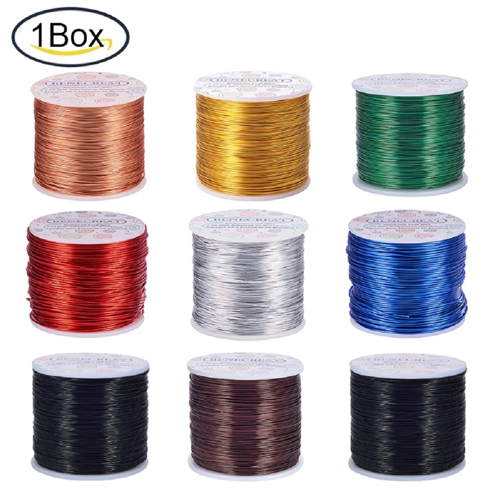 20 Gauge (0.8mm) Aluminum Wire 770FT (235m) Anodized Jewelry Craft Making Beading Floral Colored Aluminum Craft Wire 8 Colors