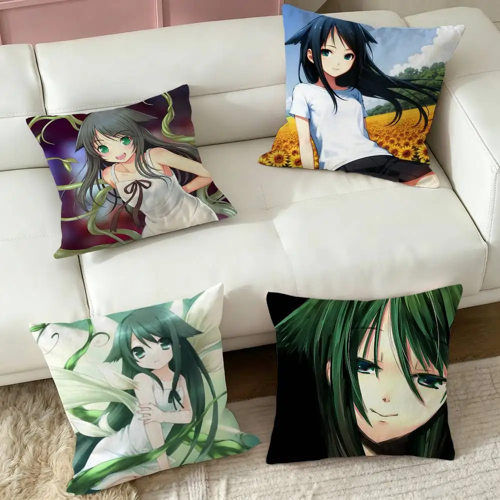 Game The Song of S-Saya-S no Uta  Square Double-Sided printed Pillow Case Bedroom Bedside Pillow Sofa Cushion Cover