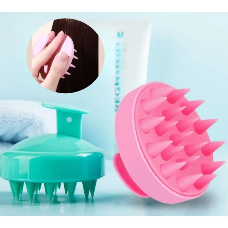 

1pc Head Massage Instrument Silicone Hair Scalp Massage Brush Comb Shampoo Hair Washing Comb Magic Handle Brush Massage Brush