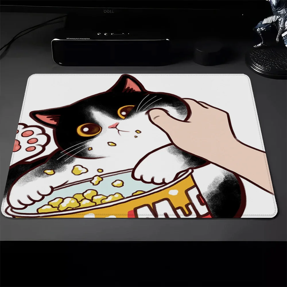 Pipoca Gatinho Pequeno Mouse Pad Sem Fio, Tapete de Teclado Gamer, PC Gaming Acessórios, Mesa, Deskmat, Mousepad