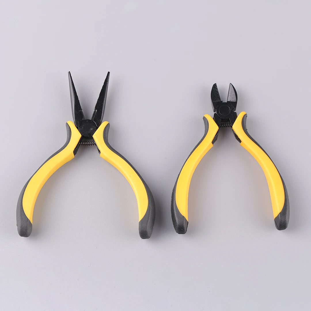 Mini Plier Cable Cutter Cutting Nippers Pliers Multi-purpose Tool Yellow Black Diagonal Mini Tool Pliers Tweezers Clamps