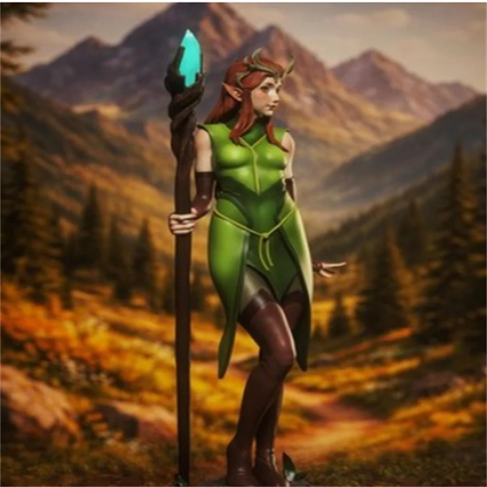 Keyleth Cosplay Costume Sexy Women's  Green Dress with Stockings Gloves Belt Suit Halloween Carnival Outfit