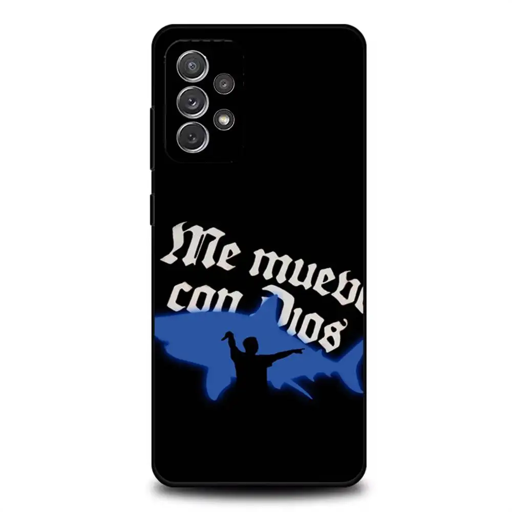 حافظة هاتف كروز C-Cafune Me Muevo Con Dios لهاتف سامسونج S 25,24,23,22,30,21,10,9,Ultra,Plus,Lite,FE,4,5G حافظة ناعمة سوداء