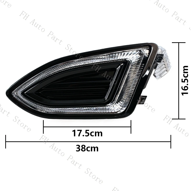 For Ford Edge 2015 2016 2017 2018 LED Front Bumper DRL Daytime Running Drive Light Fog Lamp Cover Frame Grille