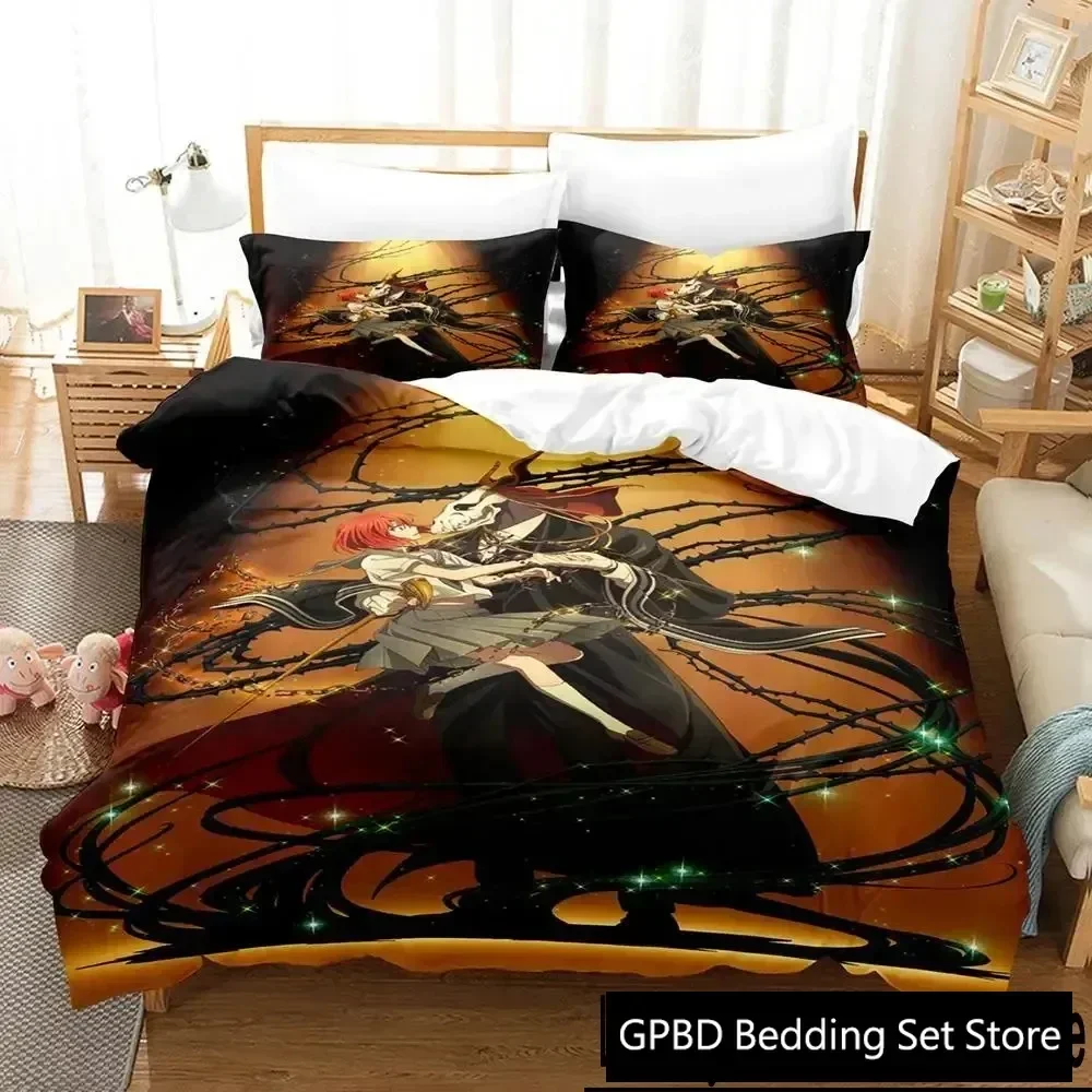 

Anime Ancient Magus' Bride Bedding Set Duvet Cover Bed Set Quilt Cover Pillowcase Comforter king Queen Size Boys Adult Bedding