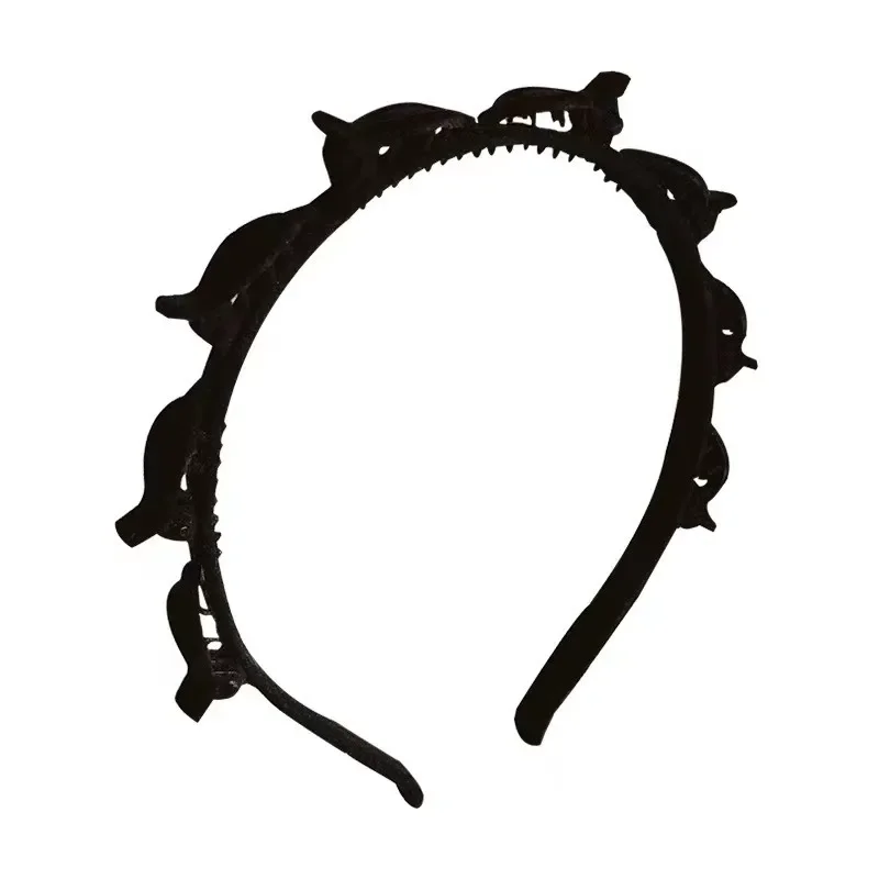 1/2/3 Pcs Flocking Braided Headband Simple Broken Hairpin Headband Fashionable Girls Face Washing Headband