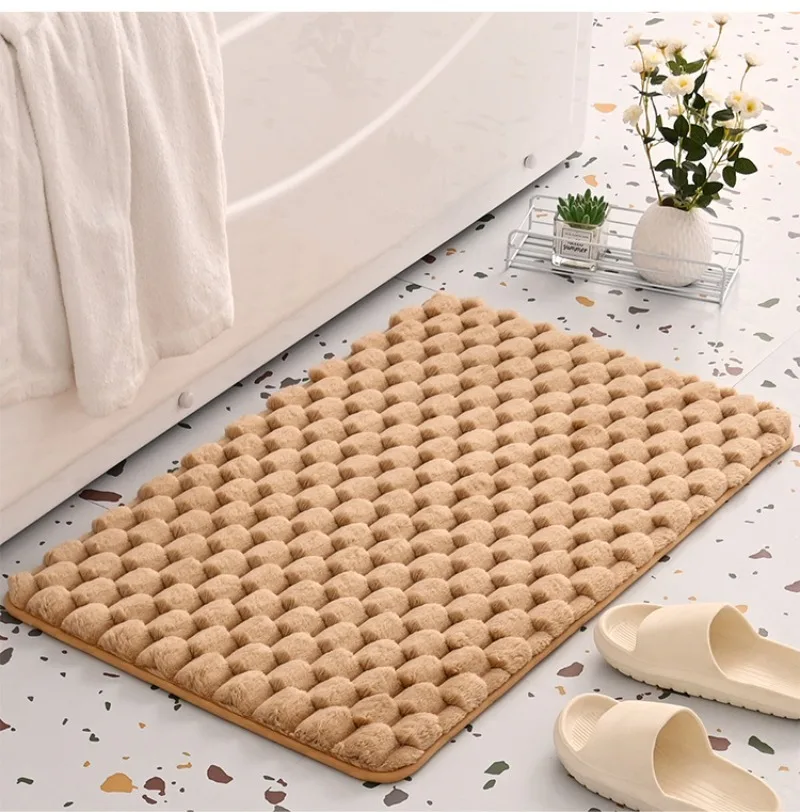 

60*90cm Bathroom Entrance Absorbent Non-Slip Mat, Soft Quick Dry Shower Foot Pad Suitable for Elderly