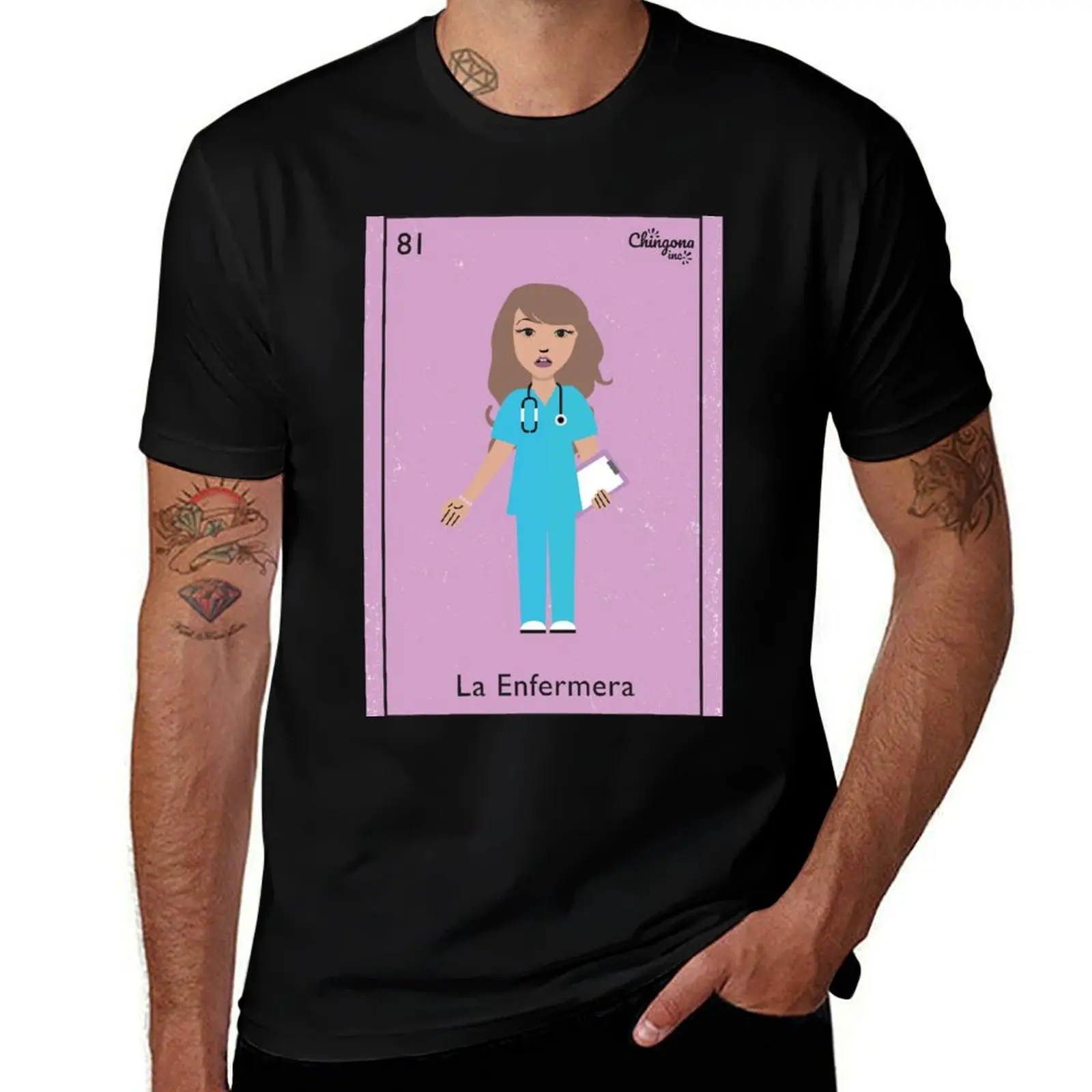 La Enfermera #2 T-Shirt t shirts for man pack cotton T-Shirt