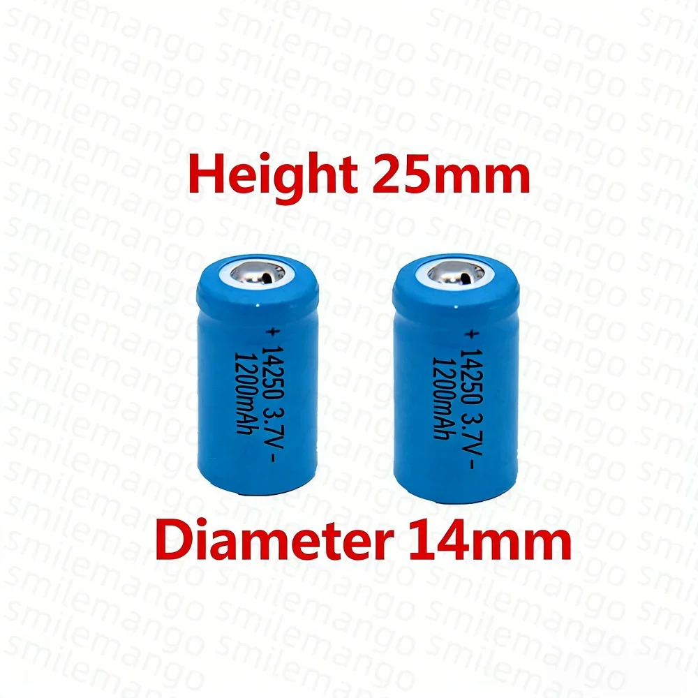 3.7V 14250 rechargeable lithium battery LS14250 ER14250H 1/2-R6 1/2 AA 1200mah rechargeable ER14250 lithium batteryS