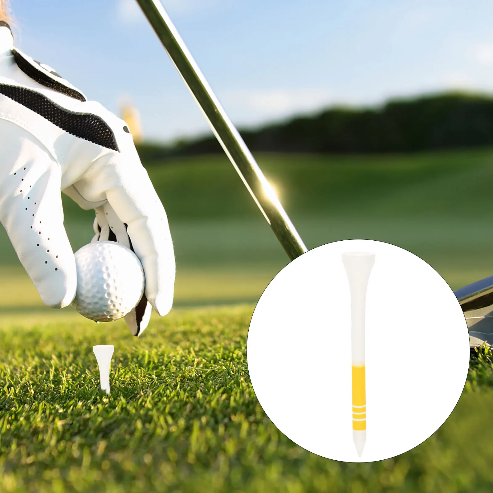 

10pcs Golf Tees Short Unbreakable Golfs Ball Holder Birch Wood Professional Wooden Tees Durable Storage Gift Golfing