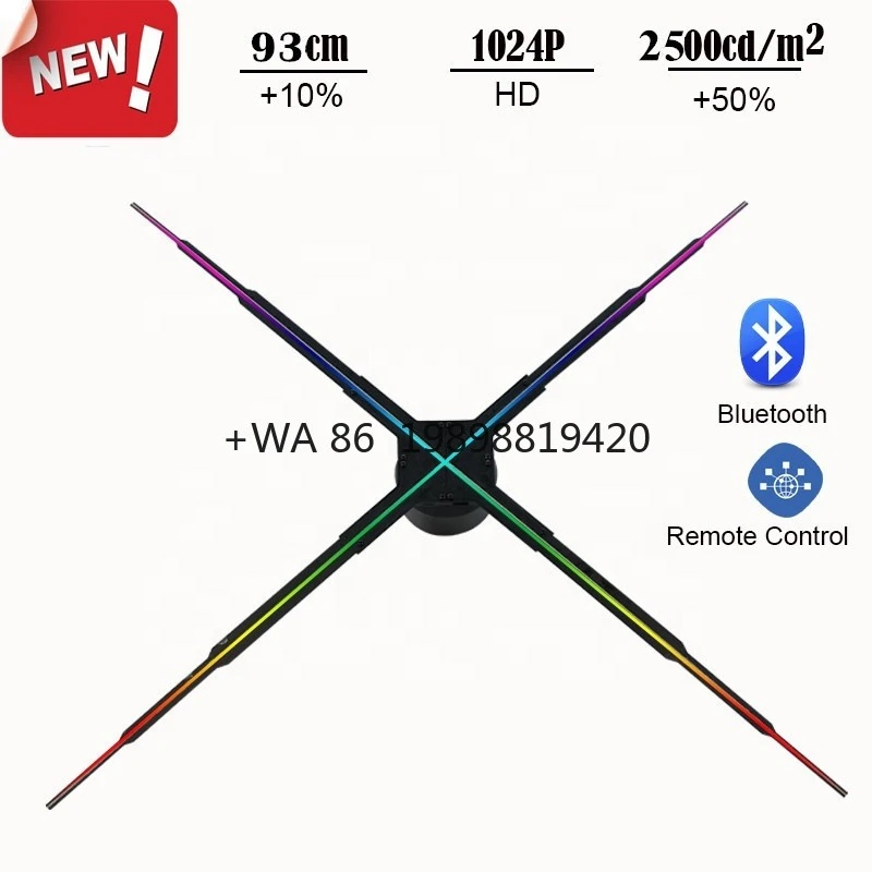 

Заводская поставка 100 см 1080P 3D голограмма светодиодный вентилятор облако WIFI управление через приложение с 2500cd высокой яркостью наружный 3d рекламный дисплей