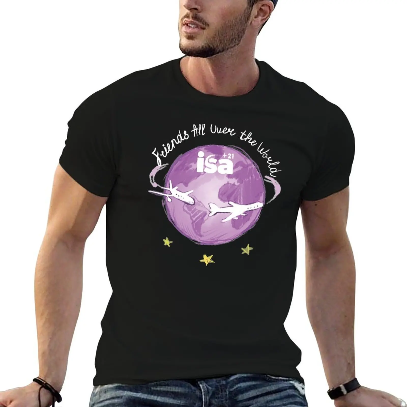 Friends All Over The World - (for dark colours) T-Shirt new edition hippie clothes mens tall t shirts