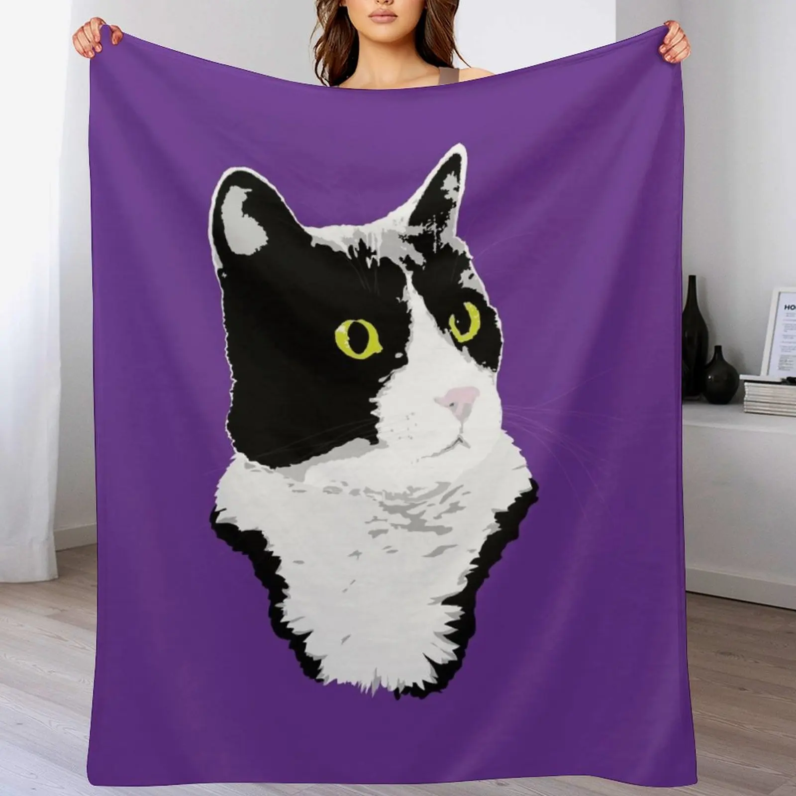

Regal Tuxedo Kitty Throw Blanket Quilt Sofa Quilt Camping for sofa Blankets