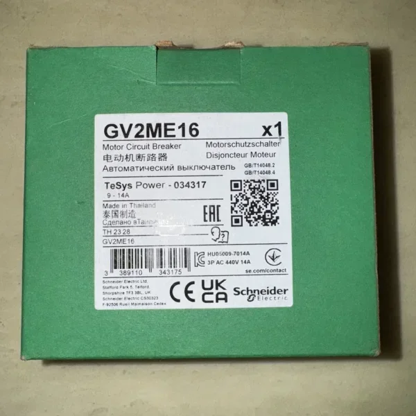 

2026 Gv2me16 Motor Circuit Breaker. Tesys Power-034317 9-14a. Brand New Original Spot Plc