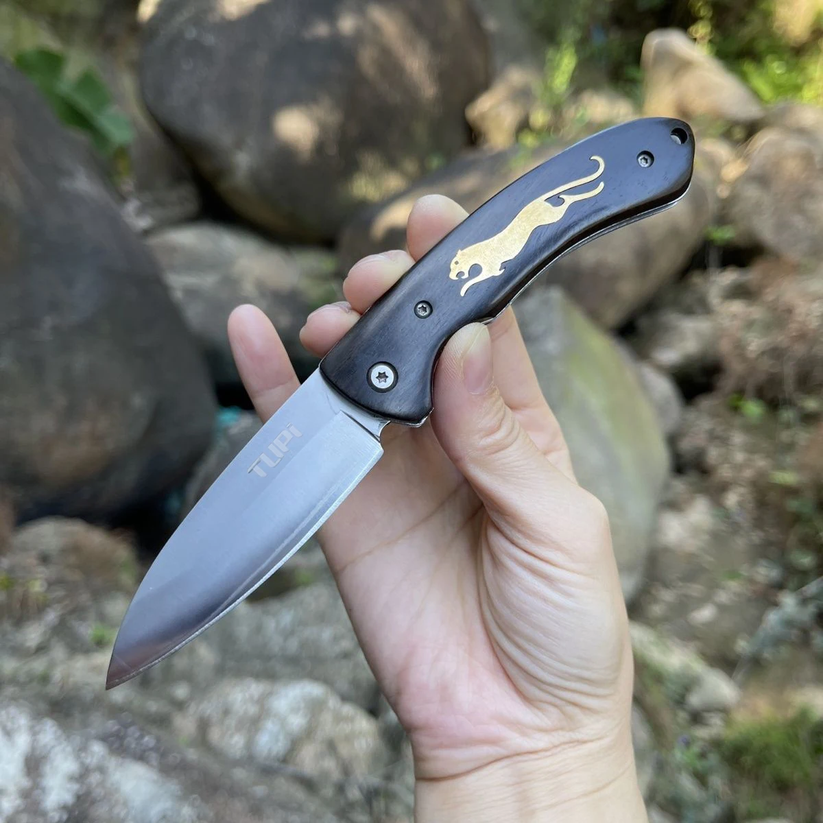 

TUPI - Multi-functional Portable Folding Knife, Triple steel Heavy Duty Sharp Stainless Steel Blade for Bone, Fruit, Kitchen