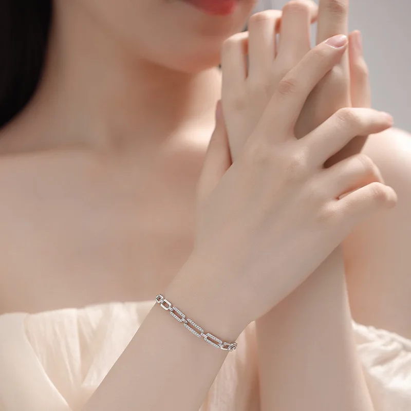

New Product 925 Sterling Silver Chain Bracelet Trend Simple Style Women's Bracelet