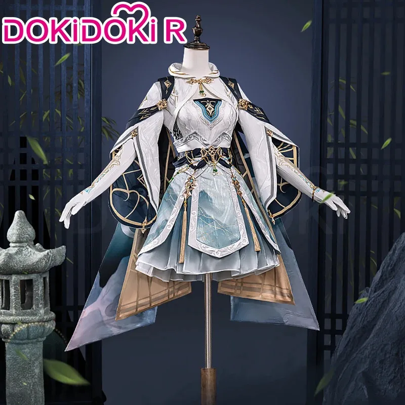 qq28LQFlowing Clouds احتضان نسيم البطلة تأثيري حلي لعبة الحب والمساحة العميقة DokiDoki-R المرأة فستان أبيض Lishen Zayne Co