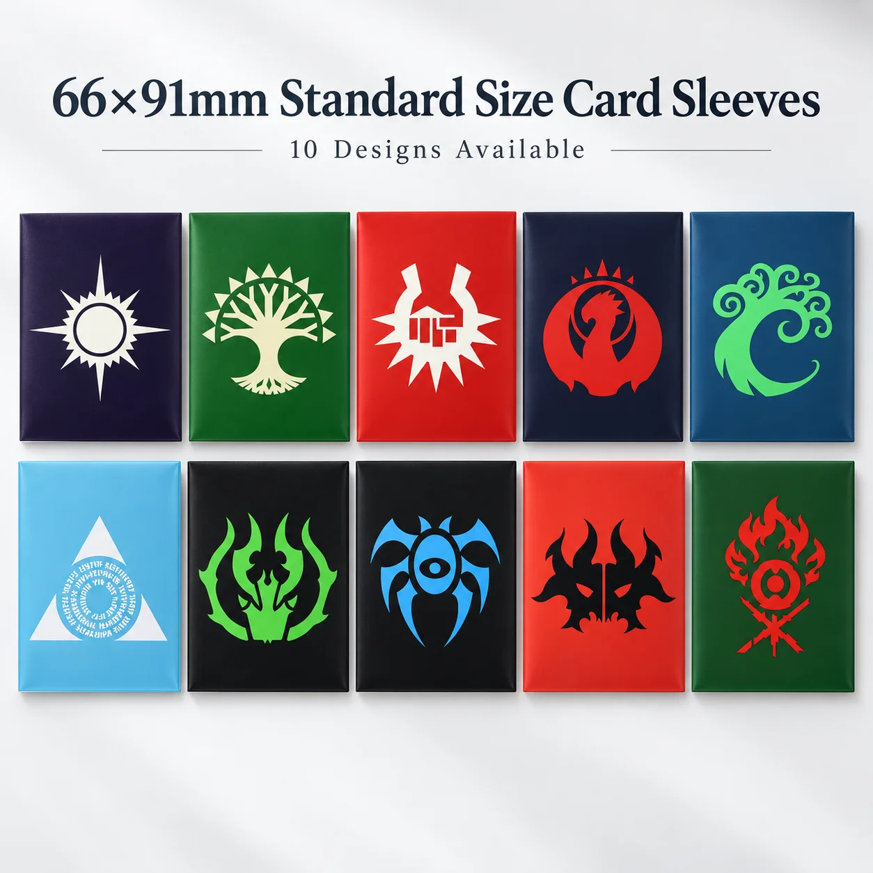 60 Stück 66x91mm Standardgröße Kunst-Kartenhüllen Matte Sammelkarten-Schutzhüllen für MTG PKM TCG Brettspiele