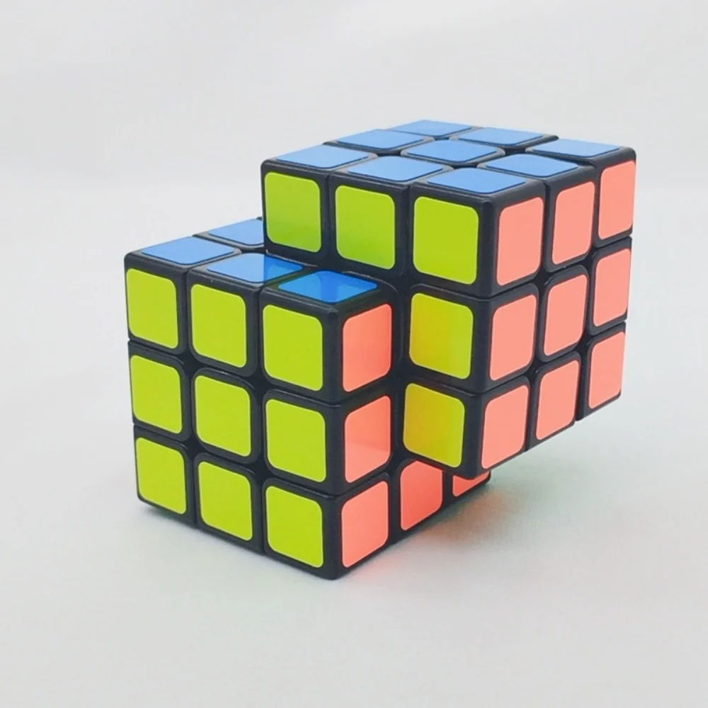 TiSe Magic Cube 3x2x8 połączona magiczna kostka czarny biały 3X3 kostka syjamska ograniczona obrót profesjonalna prędkość Puzzle zabawki