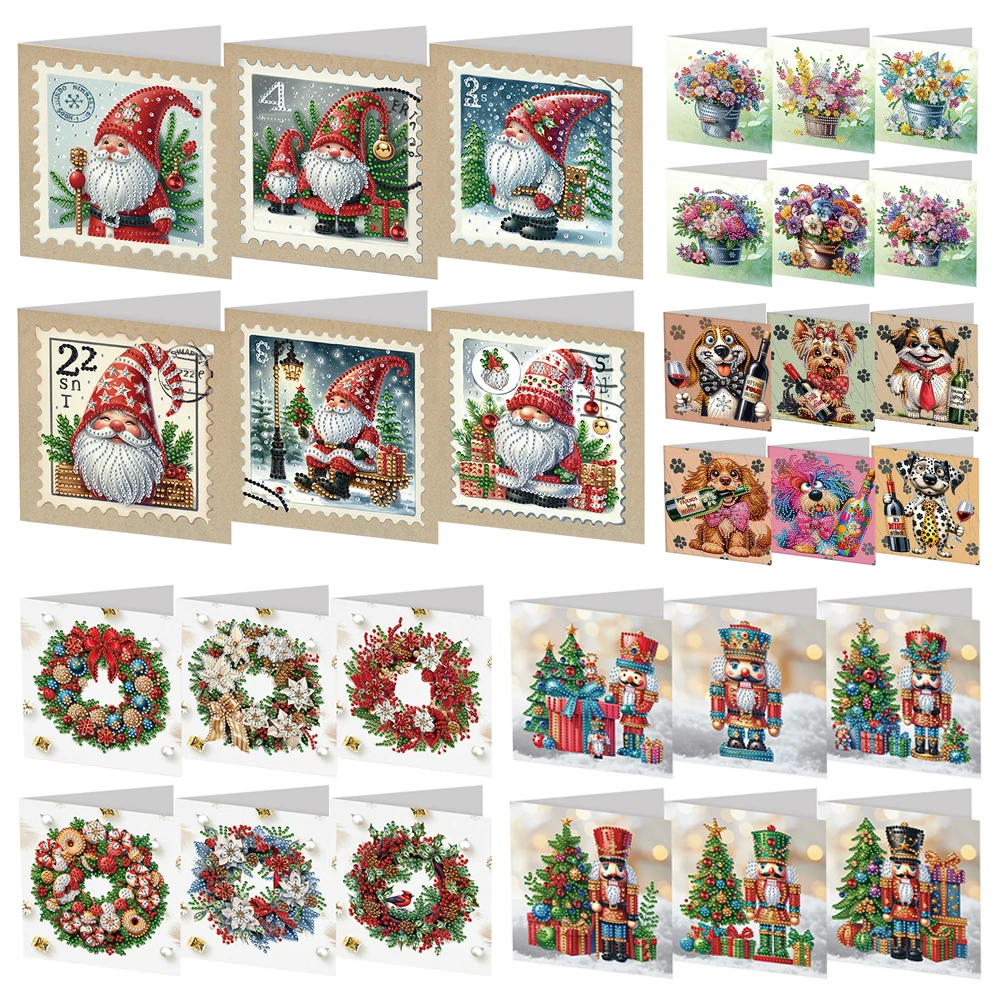 Diamond Painting Christmas Cards Diamond Painting Greeting Cards DIY Diamond Art Cards Arts Crafts for Birthday Thanksgiving Day