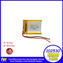 102530 Lithium Battery 800mAh 3.7V Rechargeable Lipo Batteries For Fascia gun Gps Navigation Devices Smart Wearable Locator MP3