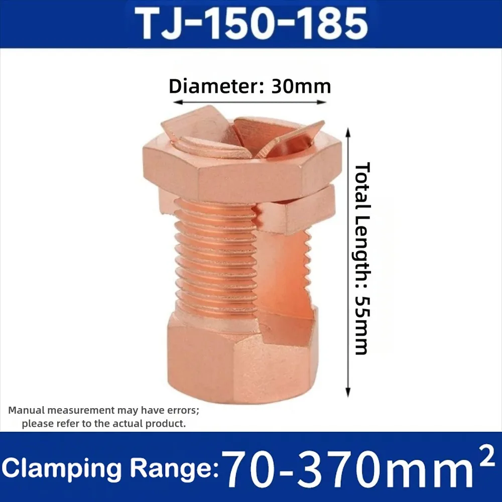 New TJ Series Split Bolt Connector Sturdy Durable Copper Split Bolt Copper Split Connector