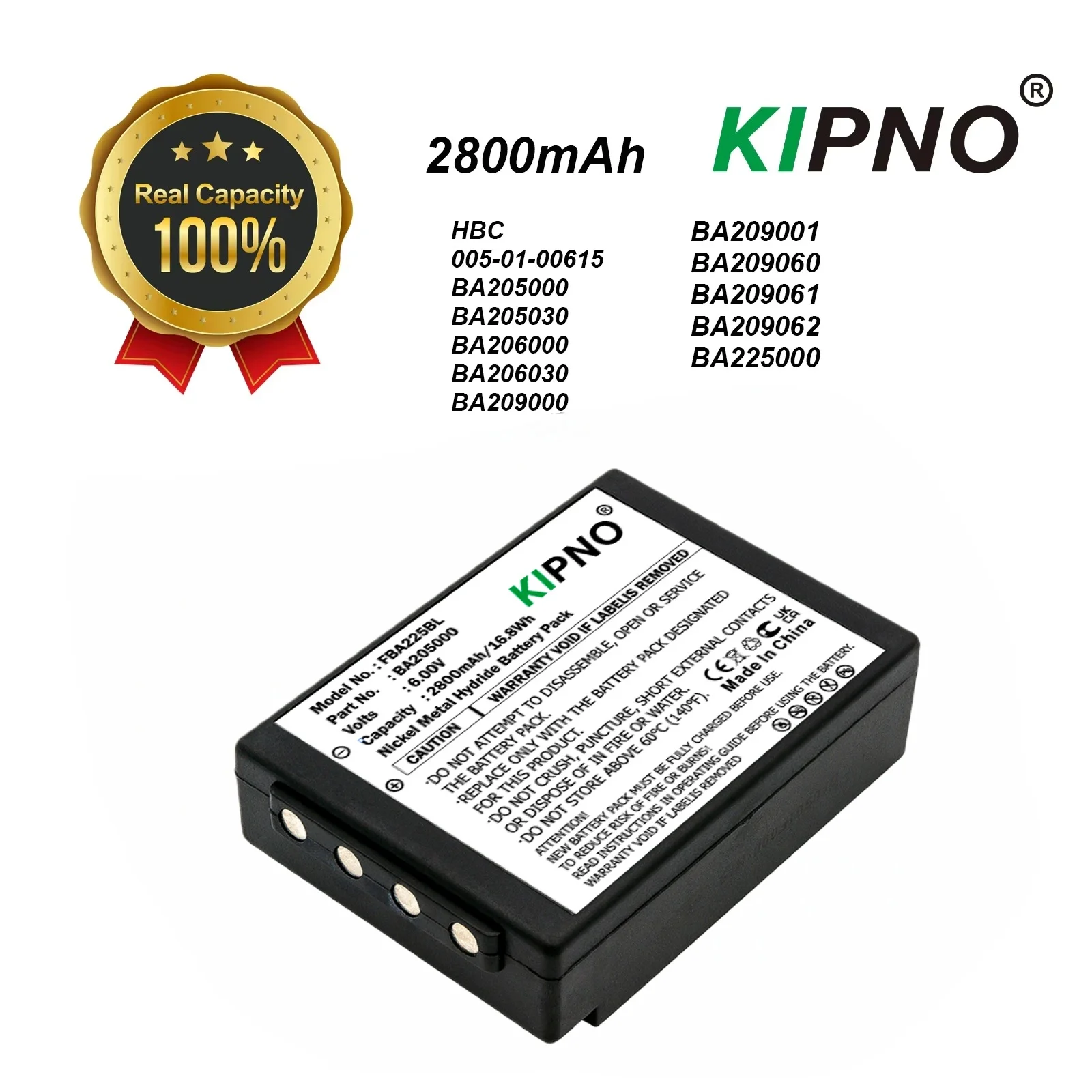 

KIPNO 2800 мАч Аккумулятор HBC 005-01-00615 BA205000 BA205030 BA206000 BA206030 BA209000 BA209001 BA209060 BA209061 BA209062 BA225000
