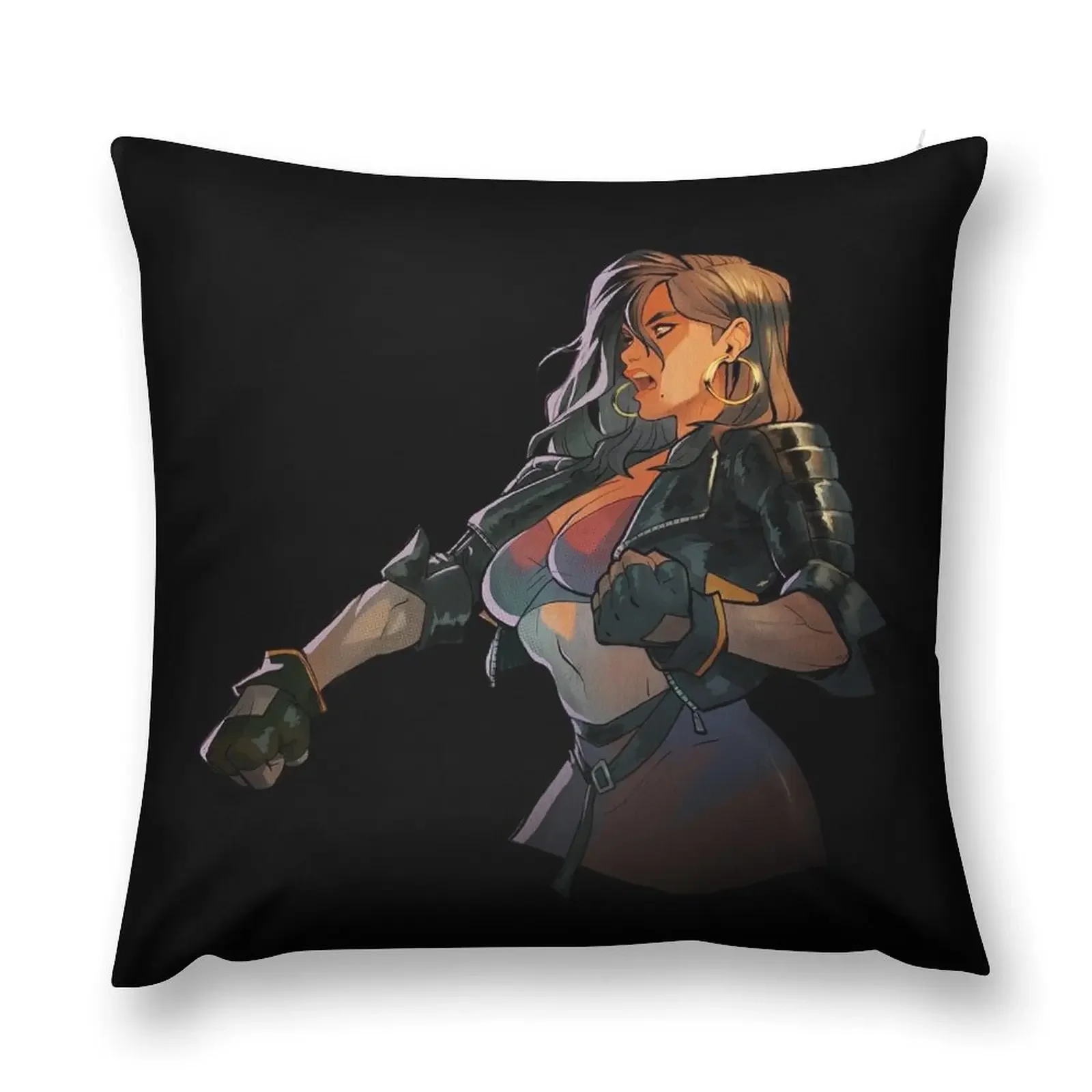 blaze fielding - street of rage 4 Throw Pillow bed pillows Sofa Cushions Covers Luxury Sofa Cushions pillow