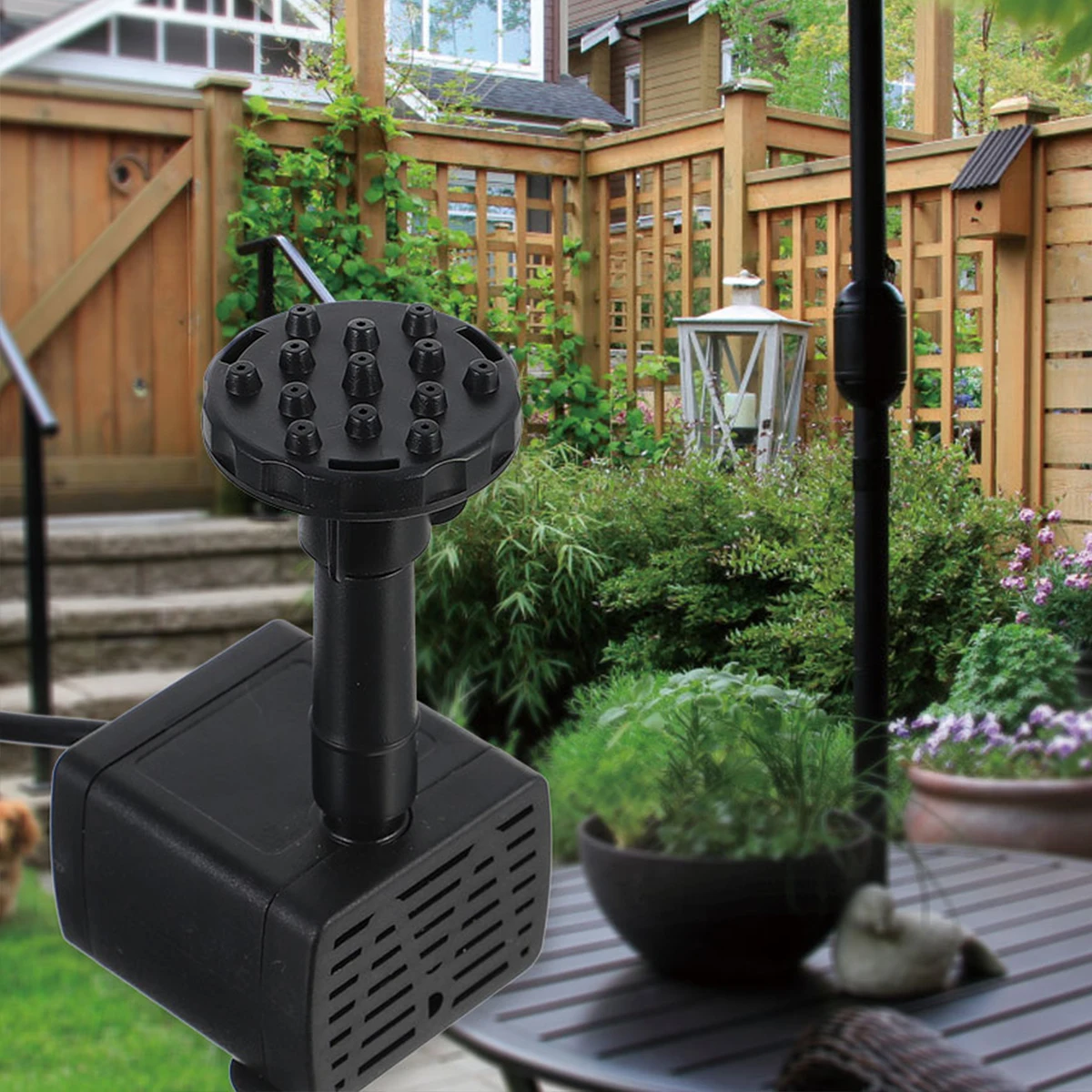 

Solar Fountain Pump 6 Spray Heads Durable Plastic Floating Garden Waterfall Pond Oxygen Circulation Solar Powered