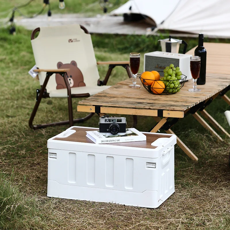 

Folding Outdoor Storage Box Large Movable Can Sit Thick Camping Car/Kitchen Storage Box Camping Car Backup Storage