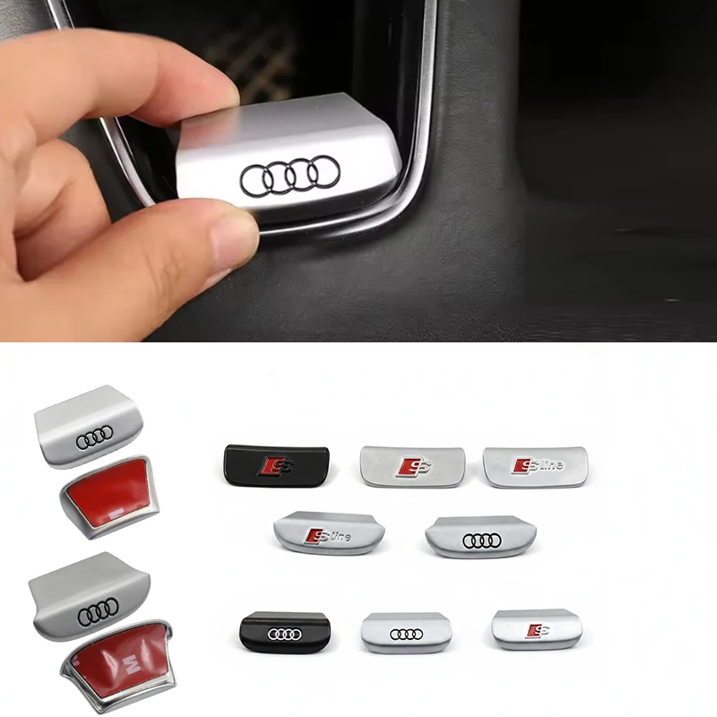 מדבקת סמל תלת מימד ממתכת לגלגל ההגה לרכב אאודי A7 A3 A4 A6 A5 Q5 A1 Q7 Q3 Q4 TT SQ5 RSQ3 RS Q8 S3 S4 RS5 RS6 (יחידה אחת)