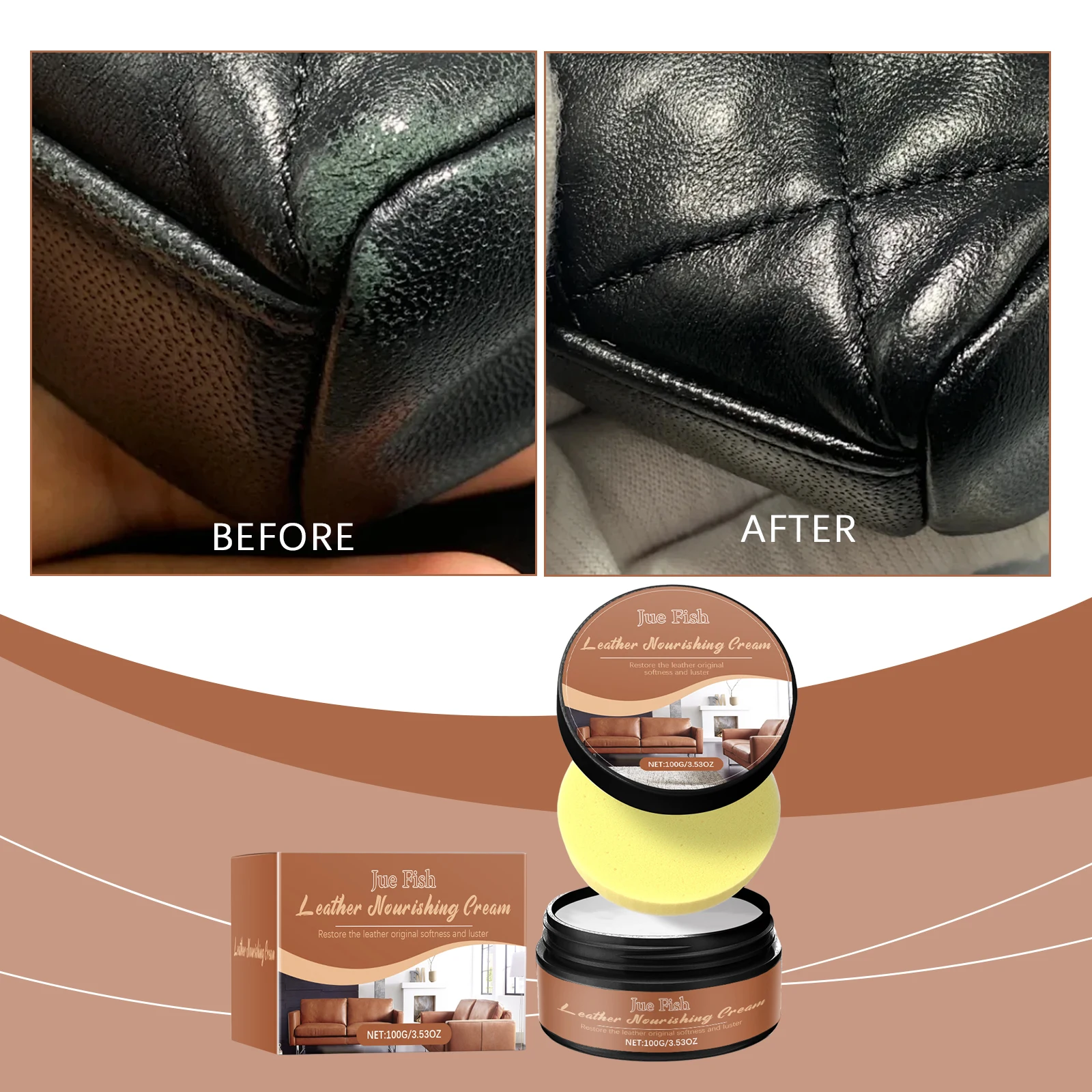 Leather Repair Cream Furniture Leather Conditioner Sofa Scratch Cracks Care Leather Maintenance Shoes Boots Filling Paste