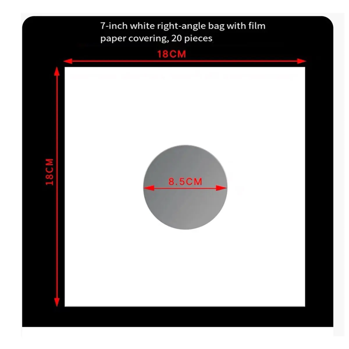 40Pcs 7 Inch Vinyl Record Sleeves Protective Inner Sleeves with Center Hole for EP Storage and Vinyl EP Container