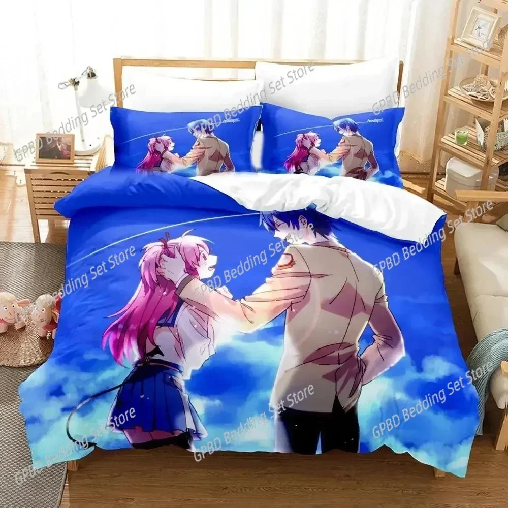 

Print Anime Angel Beats Bedding Set Single Twin Double Queen King Cal King Size Bed Linen Set