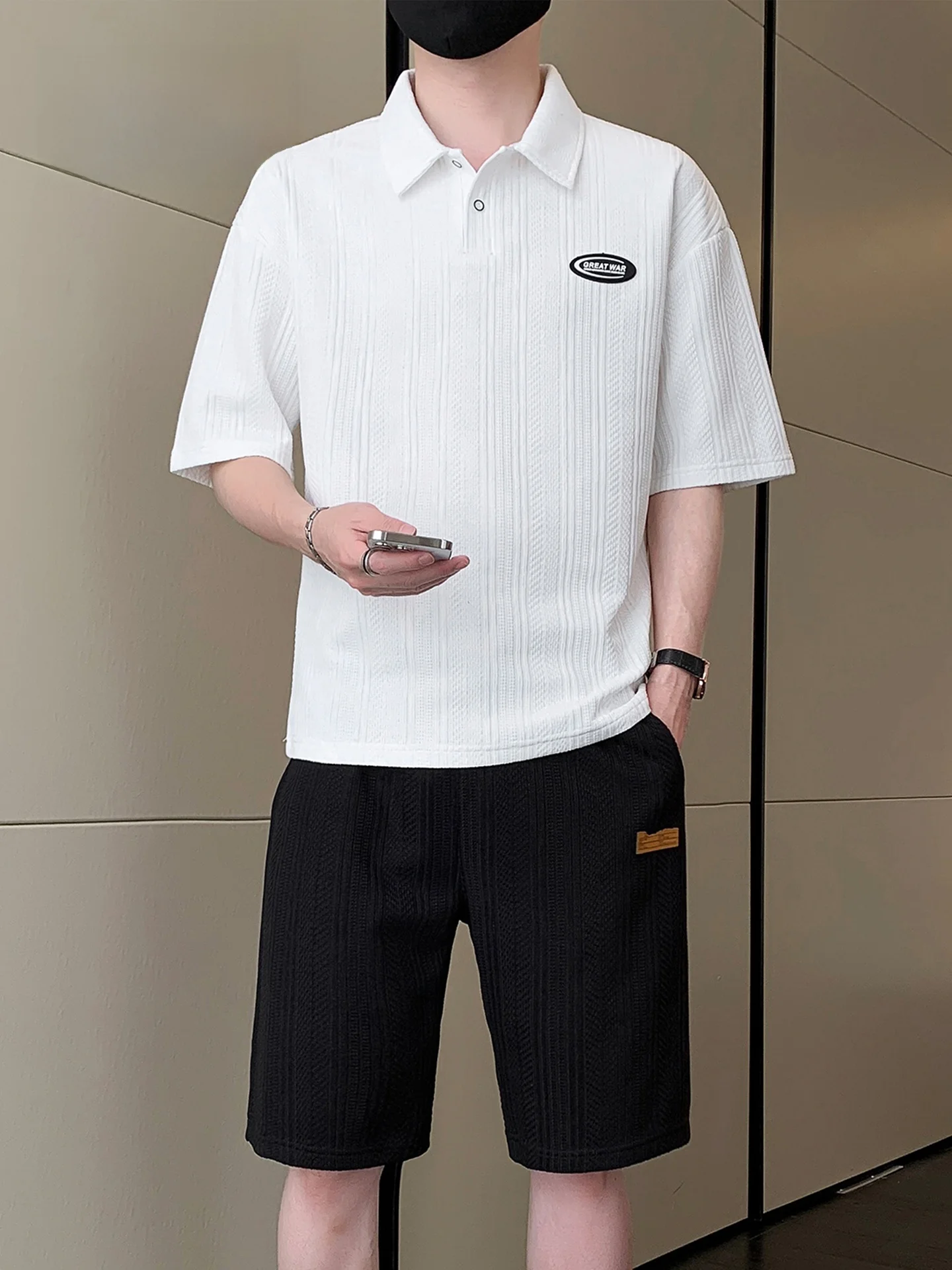 ensemble-chemise-et-short-tucano-en-soie-glacee-d'ete-pour-homme-–-tenue-decontractee-et-sportive-tendance-en-melange-polyester-et-elasthanne