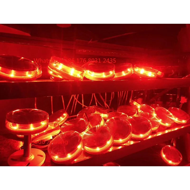 LED منخفضة الكثافة عائق الضوء أضواء حمراء لبرج الهوائي منطقة آمنة 32cd 120-240VAC/DC48V ICAO LIOL نوع عائق الضوء