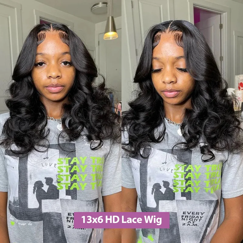 Links Short Bob Wigs Body Wave 13x4 13x6 HD Lace Front Human Hair Wigs For Women 250% Brazilian Water Wave 5x5 Lace Closure Wig