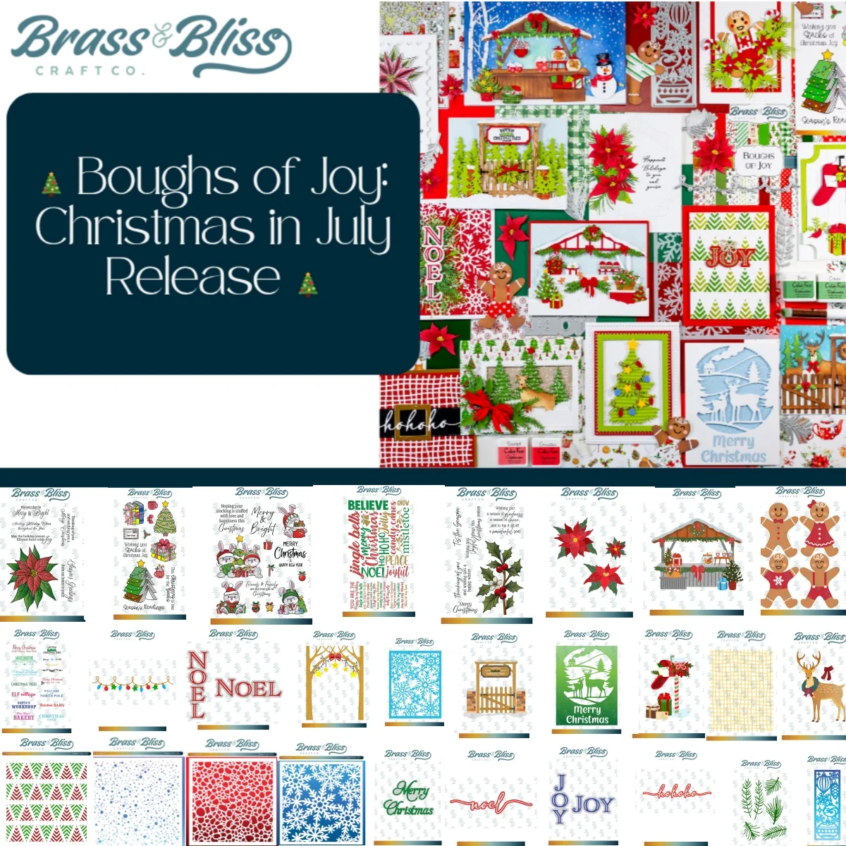 

Bloom Poinsettia Gingerbread Christmas Snowflake Tree Frame Metal Cutting Dies Clear Stamps Stencil DIY Scrapbook Embossed 2025