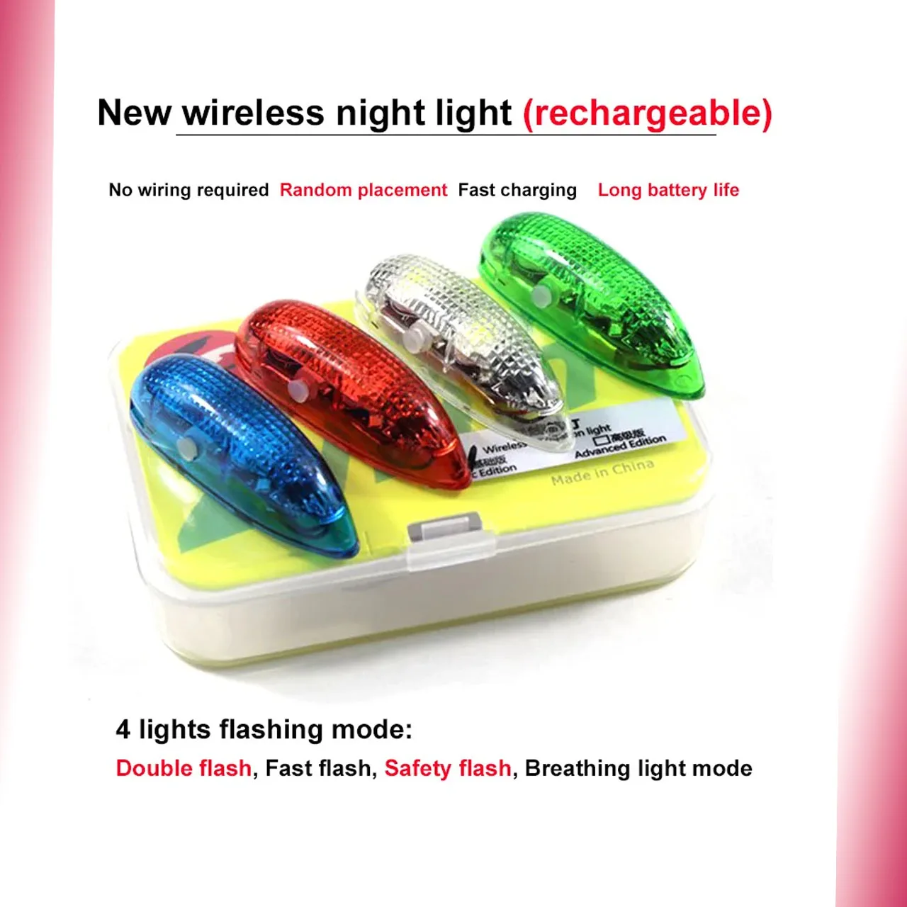 ZMR III 1S Rechargeable Wireless Navigation Light 4 Modes LED Lamp For FPV Drone Fixed Wing RC Airplane Accessories