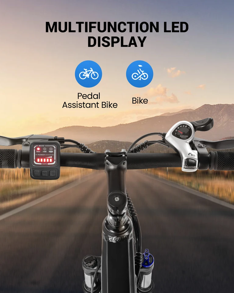 GYROOR Electric Bike for Adults 550W Motor 48V Removable Battery 20MPH Max Speed City & Light Off-Road Classic 2 E-Bike with Lock image 5