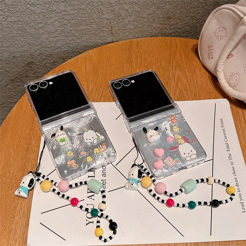 

3D Heart Cartoon Dog for Samsung Galaxy Z Flip 7 6 5 4 Protective Back Cover for ZFlip5 ZFlip6 ZFlip7 Case Shell