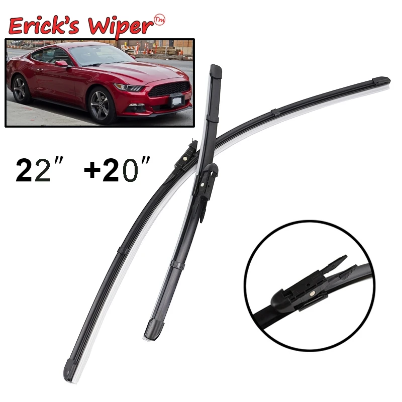 Erick's Wiper LHD Front Wiper Blades For Ford Mustang 2009 - 2023 Windshield Windscreen Clean Window Car Rain Brushes 22