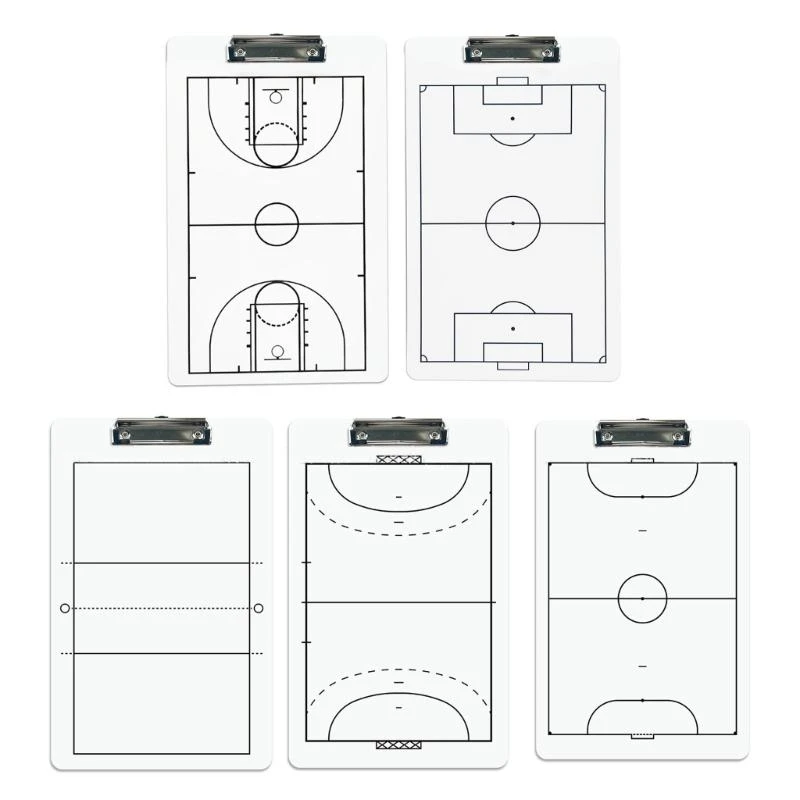 Q39E Basketball Coaches Board, Professional Football Board Training Assistant Equipment with Erasable Write Wipe Pen