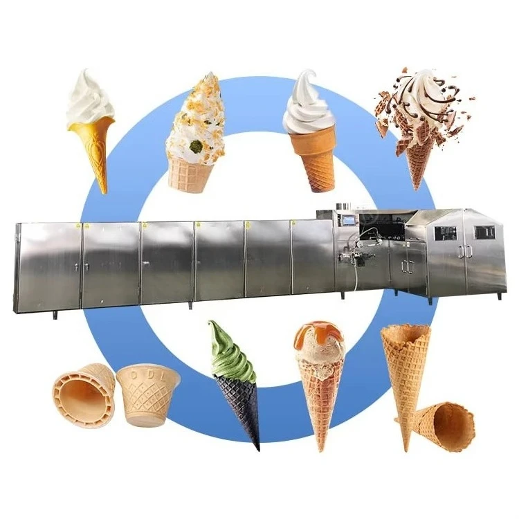 Customized Automatic Sugar Cone & Ice Cream Cone Baking Line Wafer Roll Production Machine Best Sale