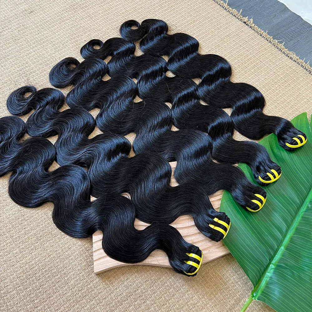 

SWANEE Объемные волны Пучки человеческих волос 1/3/4 Пучки 100% человеческих волос Натуральный черный цвет Пучки натурального плетения Наращивание волос