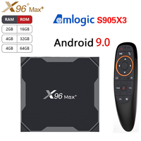 X96 Max Plus Smart TV BOX Amlogic S905X3 Android 9 4G 32G 64G 2.4/5G Dual Wifi  Google Voice Control 8K Media Player Set top box