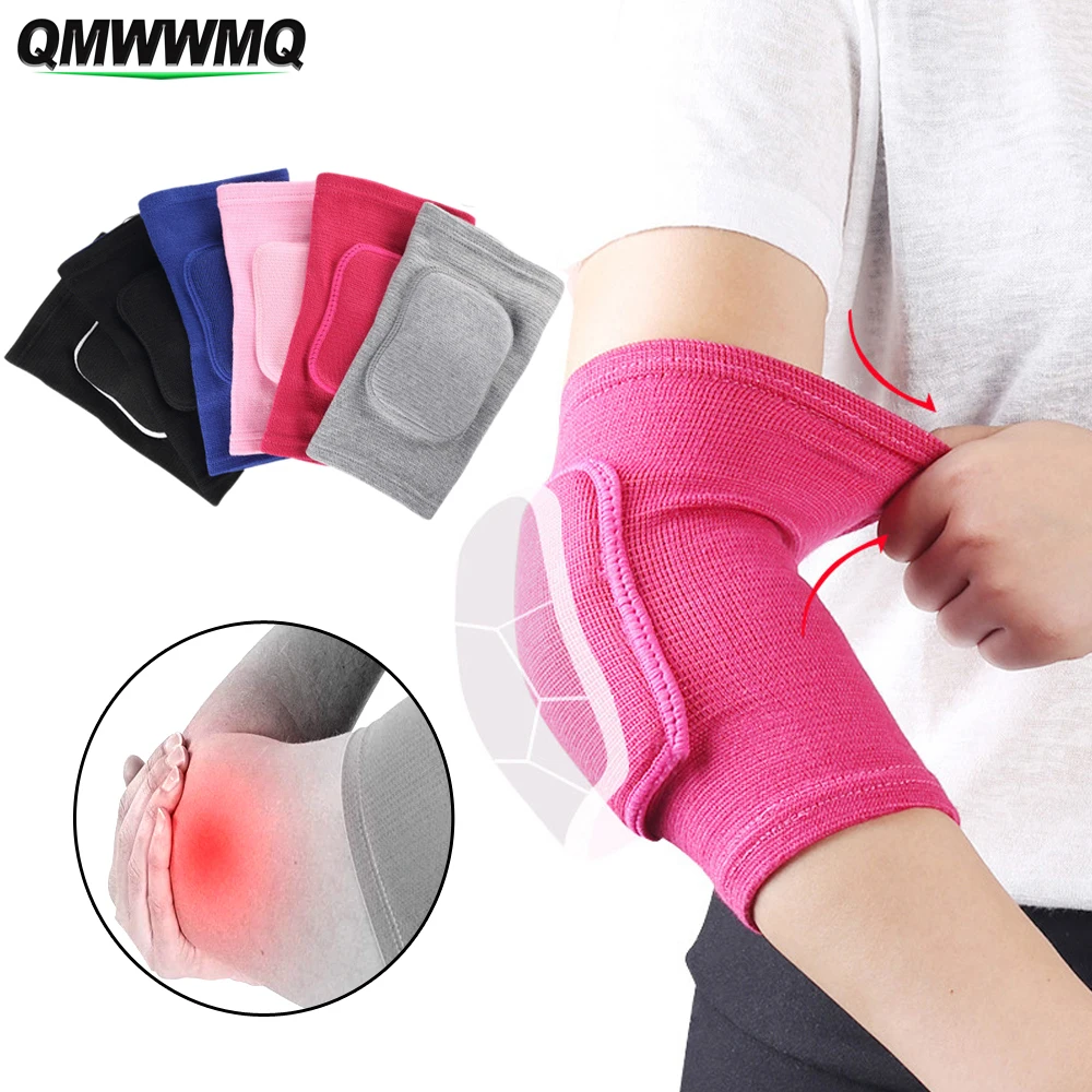 

1Pair Elbow Pads,Thick Sponge Elbow Braces Elastic Anti-Slip Collision Avoidance Elbow Sleeves for Basketball Volleyball Sports