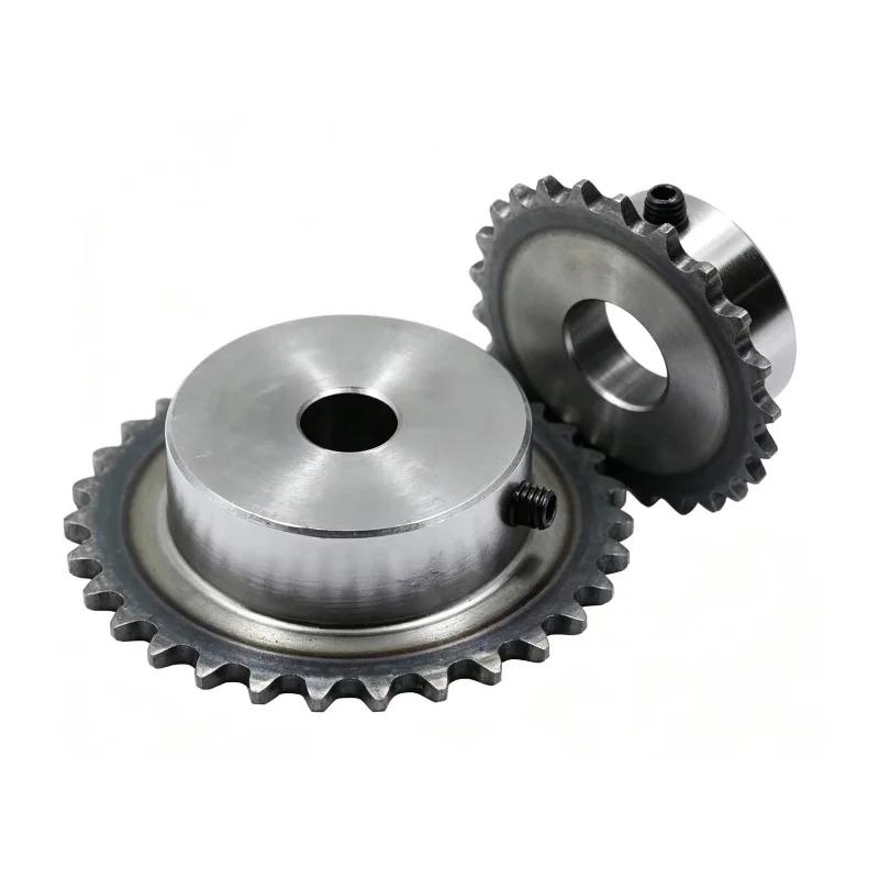 04C Chain Sprocket 8T/10T/12T/13T M5 Threaded Mounting Holes Standard Pilot Bore 45# Carbon Steel Hardened 6.35mm Pitch