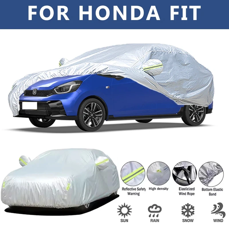 

For HONDA FIT Car Cover Outdoor Protection Covers Snow Sunshade Waterproof Dustproof Exterior UV Car Accessories